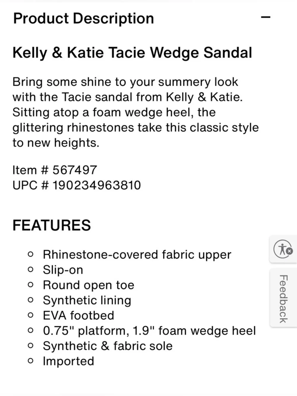 Kelly & Katie Black Wedge Flip Flop Thong Platform Sandal with Rhinestone Accent - Picture 4 of 16